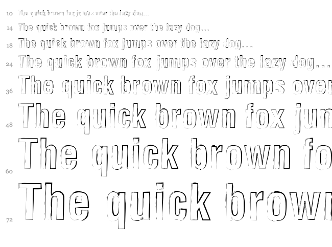 Newside FP font waterfall